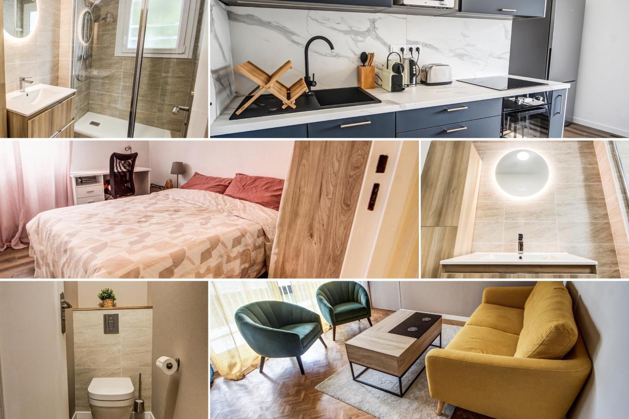 Suite T5 Rennes Gare - Parking Prive Gratuit Exteriör bild